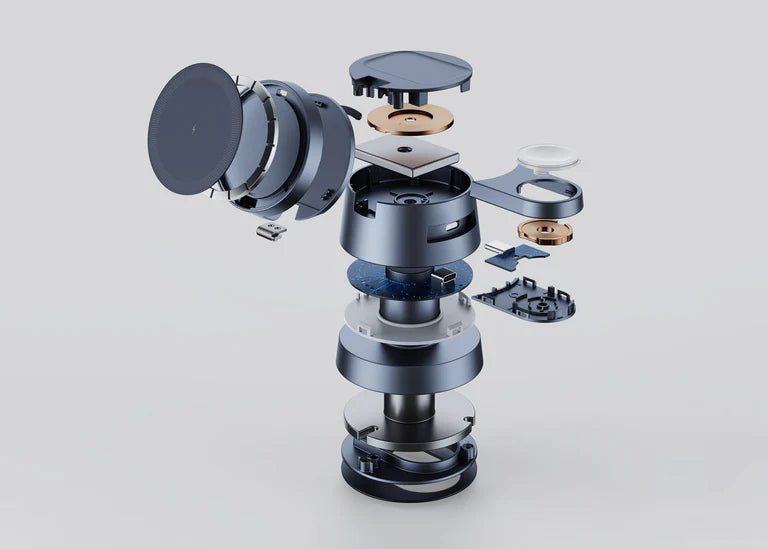 Internal components of shroomie mushroom wireless 4-in-1 magnetic charger